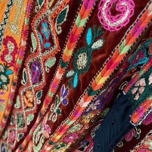 Palestinian handmade velvet thobe thoub